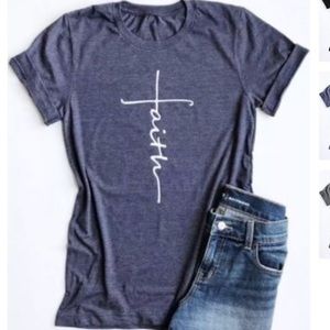 NWOT Faith Soft Tee Navy